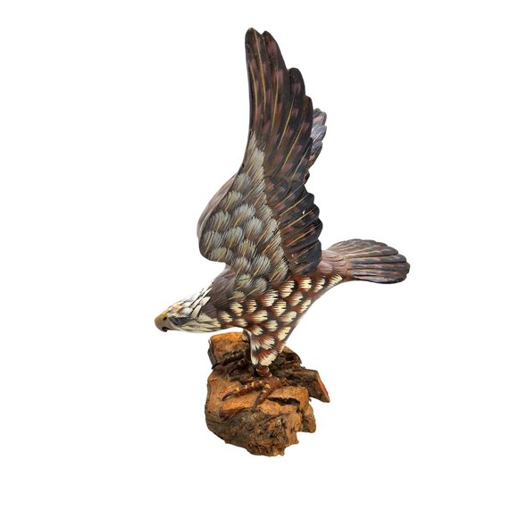 vintage hand crafted and painted wooden american eagle statue/figurine - Picture 7 of 10